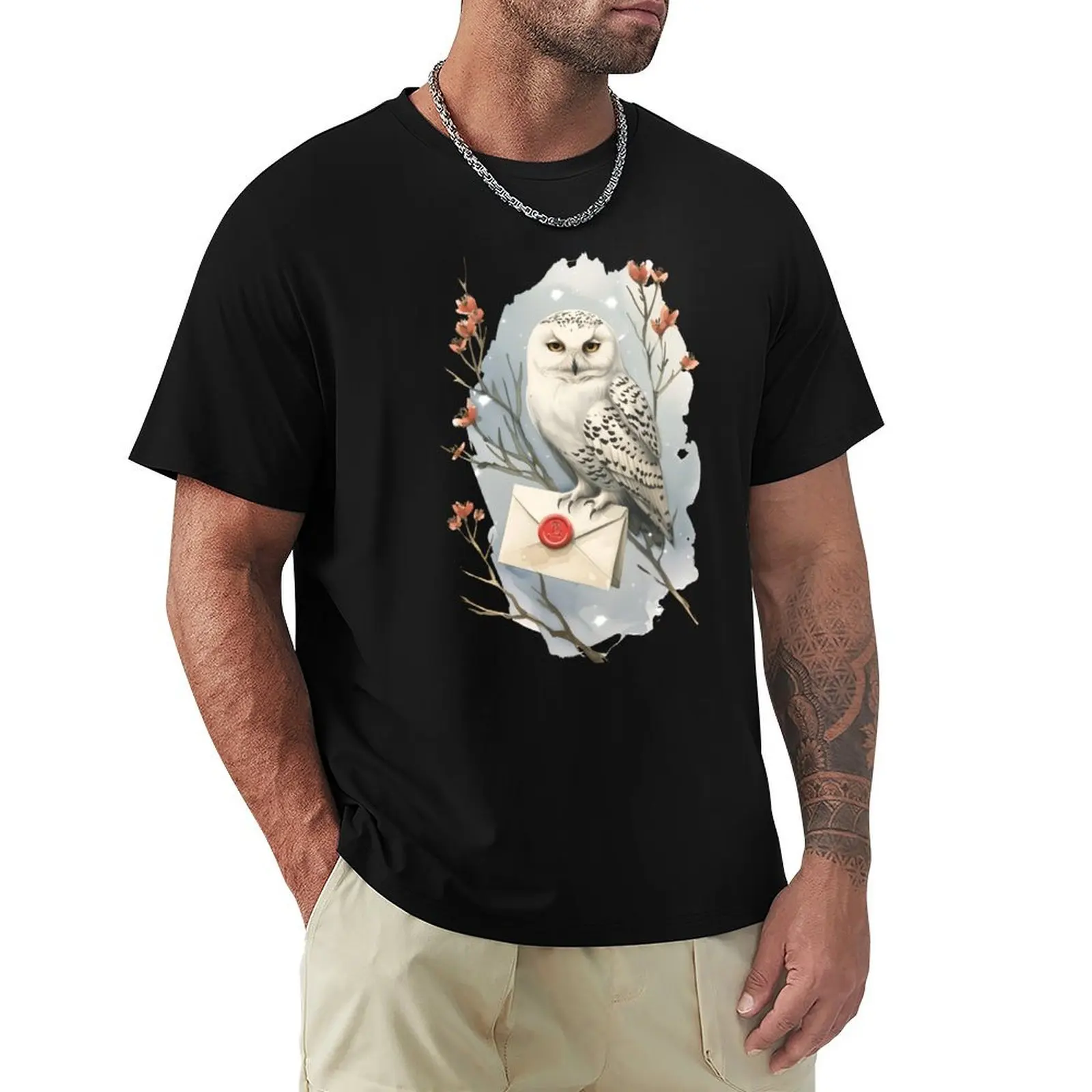 Perched Owl with a Sealed Envelope - Fantasy T-Shirt Utility Work Short Sleeve Top
Perched Owl with a Sealed Envelope - Fantasy T-Shirt Utility Work Short Sleeve Top