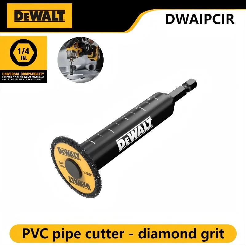 DEWALT Impact Connect внутри труборез из ПВХ диаметром 34 мм — алмазная зернистость, быстрая резка, шкала в комплекте DWAIPCIR
DEWALT Impact Connect внутри труборез из ПВХ диаметром 34 мм — алмазная зернистость, быстрая резка, шкала в комплекте DWAIPCIR