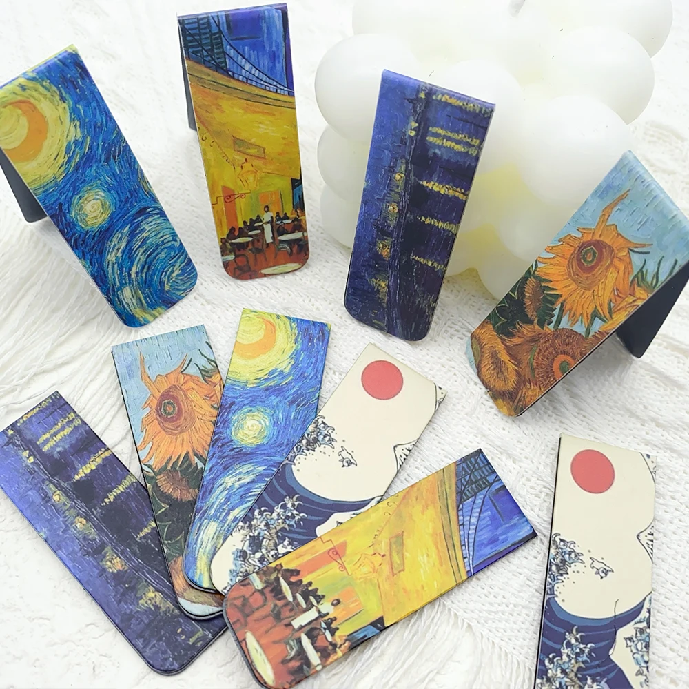 5pcs Van Gogh Oil Painting Magnetic Bookmark Reading Pages Books Labeled Students Stationary Supplies DIY Aesthetic Bookmark
5pcs Van Gogh Oil Painting Magnetic Bookmark Reading Pages Books Labeled Students Stationary Supplies DIY Aesthetic Bookmark