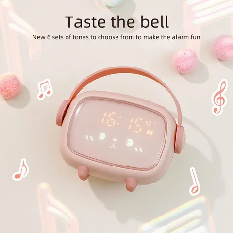 Cute Voice Control Night Light Alarm Clock Timing Countdown Snooze Clock LED Smart Light Kids Gift for Home Decor
Cute Voice Control Night Light Alarm Clock Timing Countdown Snooze Clock LED Smart Light Kids Gift for Home Decor