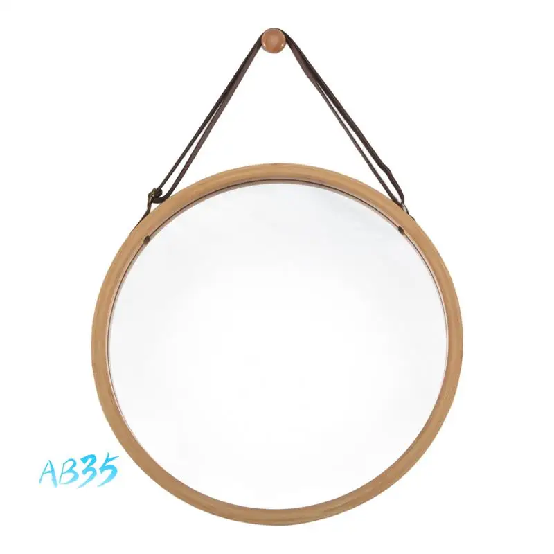 AB35-Hanging Round Wall Mirror In Bathroom & Bedroom - Solid Bamboo Frame & Adjustable Leather Strap
AB35-Hanging Round Wall Mirror In Bathroom & Bedroom - Solid Bamboo Frame & Adjustable Leather Strap