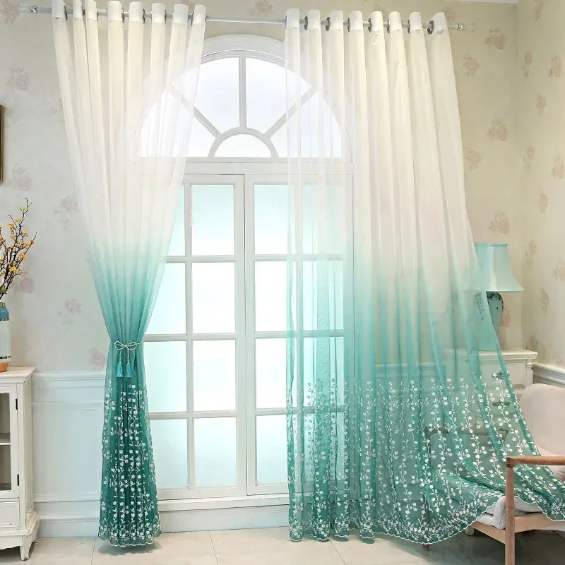 Blue/Pink Gradient Tulle Curtains with Embroidered Floral Pattern for Living Room Bedroom
Blue/Pink Gradient Tulle Curtains with Embroidered Floral Pattern for Living Room Bedroom