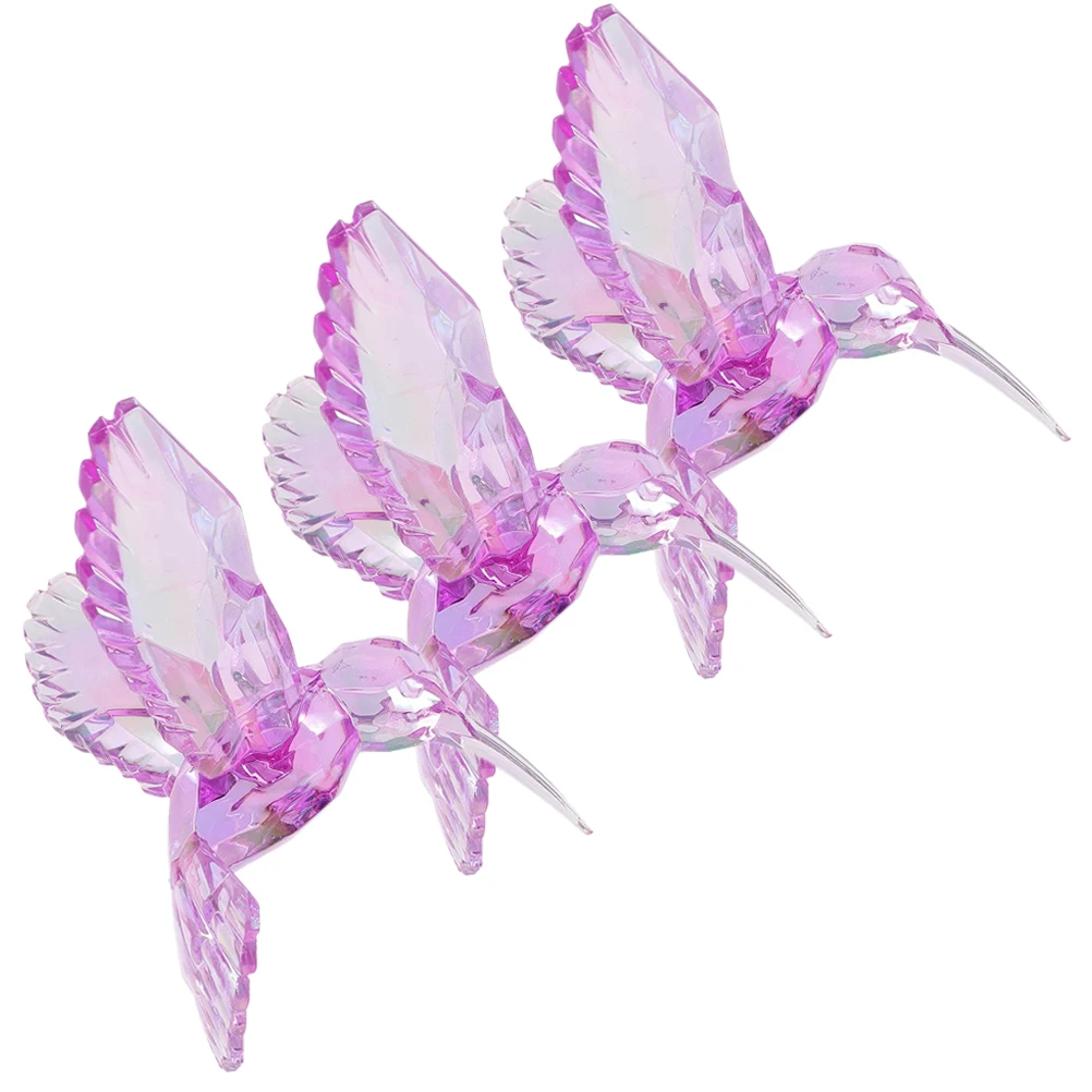 3 Pcs Fantasy Acrylic Bird Pendant Home Decor Hummingbird for Indoor Charm Purple Decoration Bedroom
3 Pcs Fantasy Acrylic Bird Pendant Home Decor Hummingbird for Indoor Charm Purple Decoration Bedroom