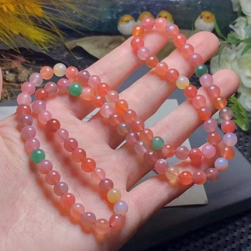 Natural Yanyuan Agate Women, Candy-Colored Multi-Circle Bracelet, Girlfriend
Natural Yanyuan Agate Women, Candy-Colored Multi-Circle Bracelet, Girlfriend