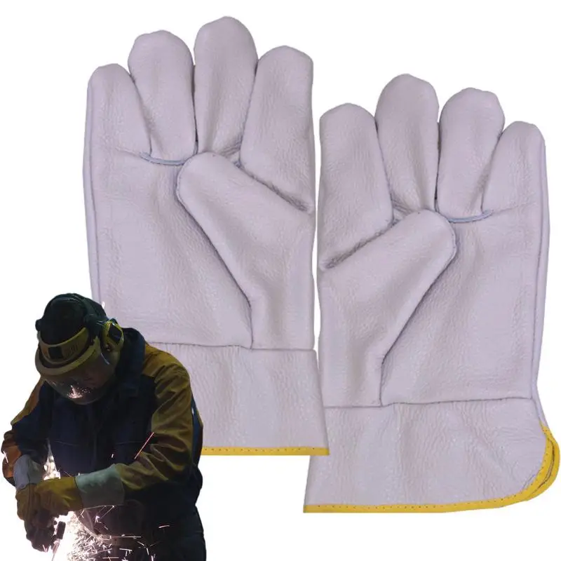 Welding Gloves Wear-resistant Soft Men Work Gloves Breathable Leather Fireplace Gloves Safety Work Gloves For Camping Welding
Welding Gloves Wear-resistant Soft Men Work Gloves Breathable Leather Fireplace Gloves Safety Work Gloves For Camping Welding