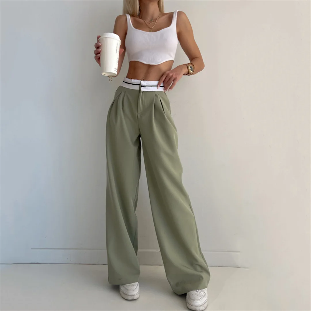 High Waisted Wide Trousers Y2k Pants For Women Ladies Pants Spring Aesthetic Clothes Chic And Elegant Women's Pantalona Pants
High Waisted Wide Trousers Y2k Pants For Women Ladies Pants Spring Aesthetic Clothes Chic And Elegant Women's Pantalona Pants