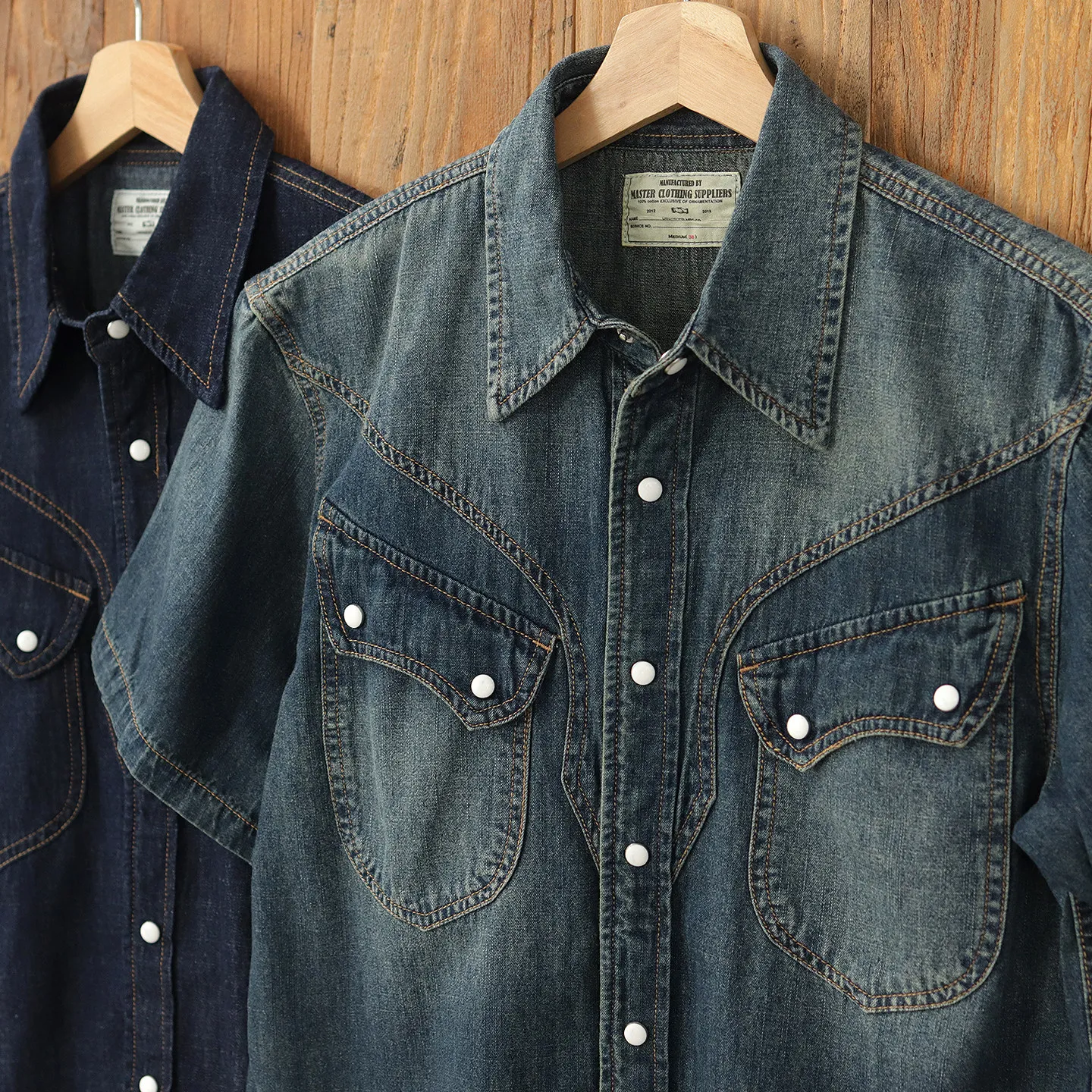 Retro Western Denim Short Sleeve Shirts Men Washed Vintage Double Pocket Lapel Work Casual Tops
Retro Western Denim Short Sleeve Shirts Men Washed Vintage Double Pocket Lapel Work Casual Tops