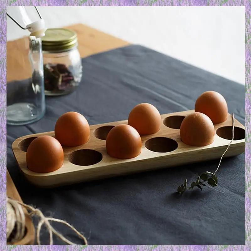 A63K-4X 12 Holes Japanese Style Wooden Double Row Egg Storage Box Home Organizer Rack Eggs Holder Kitchen Decor Accessories
A63K-4X 12 Holes Japanese Style Wooden Double Row Egg Storage Box Home Organizer Rack Eggs Holder Kitchen Decor Accessories