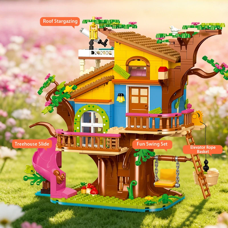 799 PCS Two-Story Treehouse Building Blocks, Compatible with Standard Bricks, Educational Construction Set
799 PCS Two-Story Treehouse Building Blocks, Compatible with Standard Bricks, Educational Construction Set