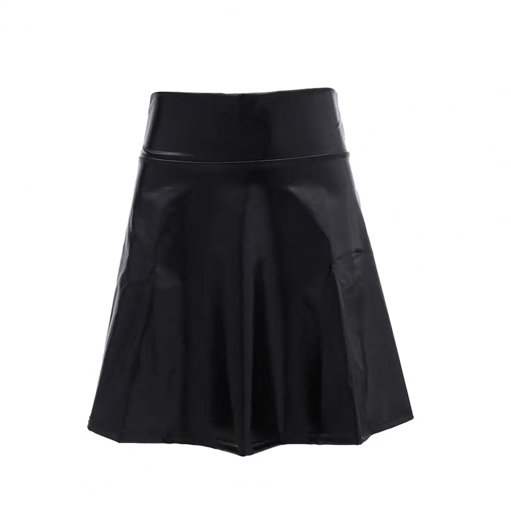 Solid Color Women Skirt High Waist Faux Leather A-line Mini Skirt for Women Glossy Surface Loose Hem Pleated Soft for Cocktail
Solid Color Women Skirt High Waist Faux Leather A-line Mini Skirt for Women Glossy Surface Loose Hem Pleated Soft for Cocktail