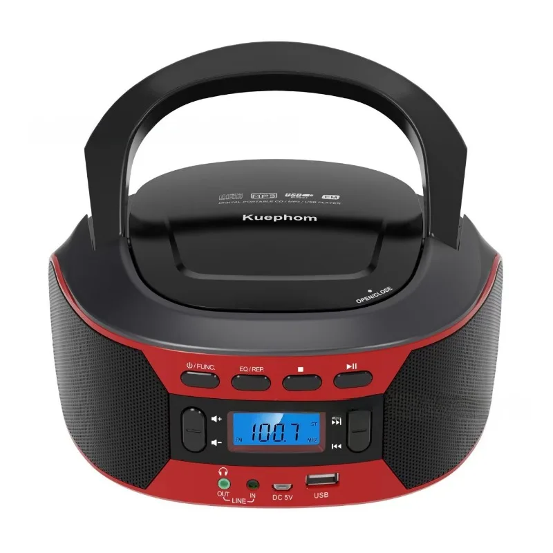 Boombox CD Player with Bluetooth FM Radio USB AUX Headphone Jack Portable Stereo Sound System Supports Multiple Playback Modes
Boombox CD Player with Bluetooth FM Radio USB AUX Headphone Jack Portable Stereo Sound System Supports Multiple Playback Modes