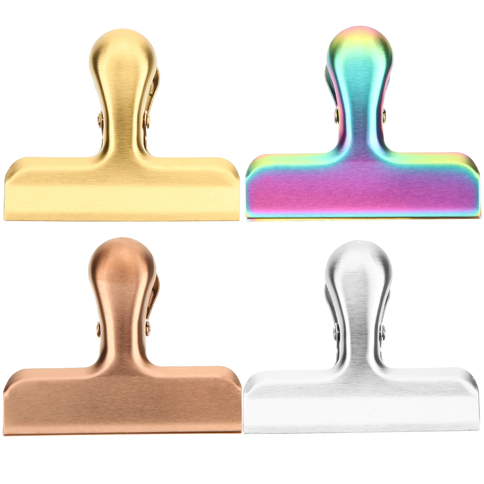 4 Pcs Potato Chip Bag Holder Sealing Clips Multi-purpose Baggies Assorted Bags Stainless Steel Reusable
4 Pcs Potato Chip Bag Holder Sealing Clips Multi-purpose Baggies Assorted Bags Stainless Steel Reusable