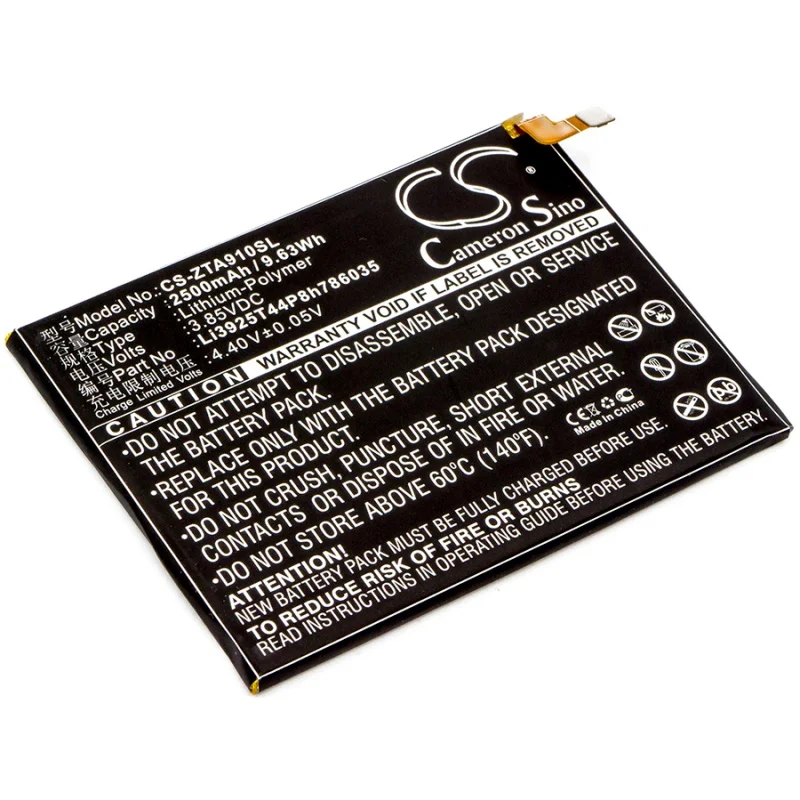 Cameron Sino 2500mAh Battery Li3925T44P8h786035 for ZTE BA910,Blade V770,ZTU31, for Vodafone VFD 600, for Orange Neva 80,TT175S
Cameron Sino 2500mAh Battery Li3925T44P8h786035 for ZTE BA910,Blade V770,ZTU31, for Vodafone VFD 600, for Orange Neva 80,TT175S