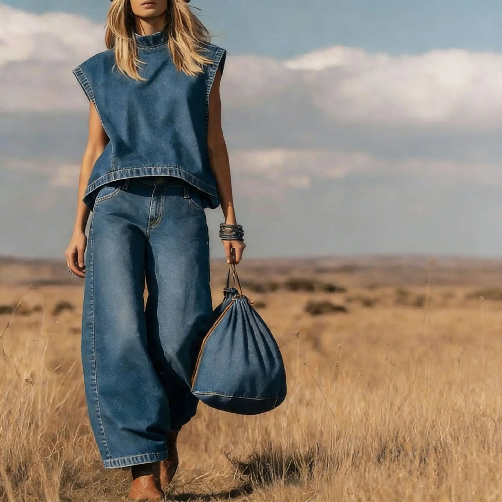 Denim Vest, New Spring/summer Top, Denim Custom Factory Women's Casual Dresses Clothing Vestidos Y2k、 Boho
Denim Vest, New Spring/summer Top, Denim Custom Factory Women's Casual Dresses Clothing Vestidos Y2k、 Boho