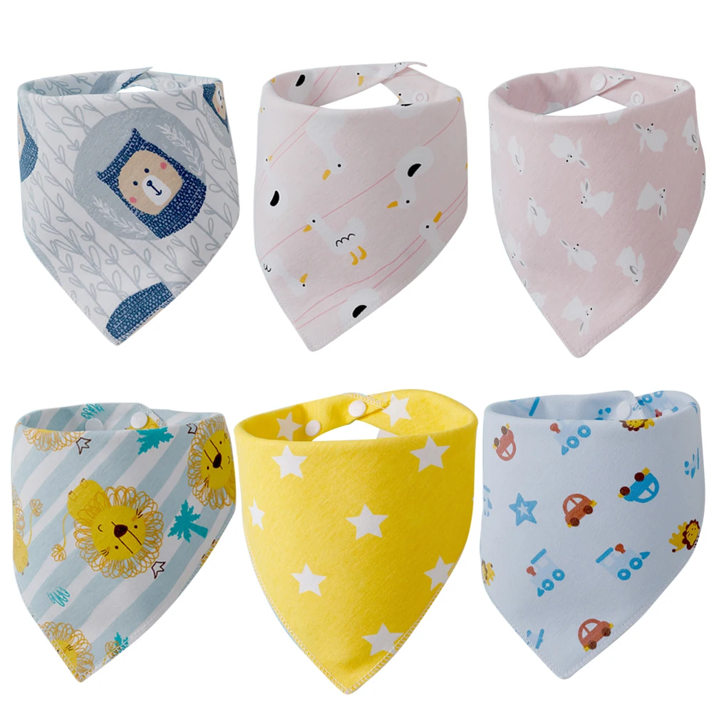 6pcs Cotton Baby Bibs Soft Double Sided Waterproof Drool Bib For Eating Cartoon Design Fashionable Infant Bib Triangle Saliva
6pcs Cotton Baby Bibs Soft Double Sided Waterproof Drool Bib For Eating Cartoon Design Fashionable Infant Bib Triangle Saliva