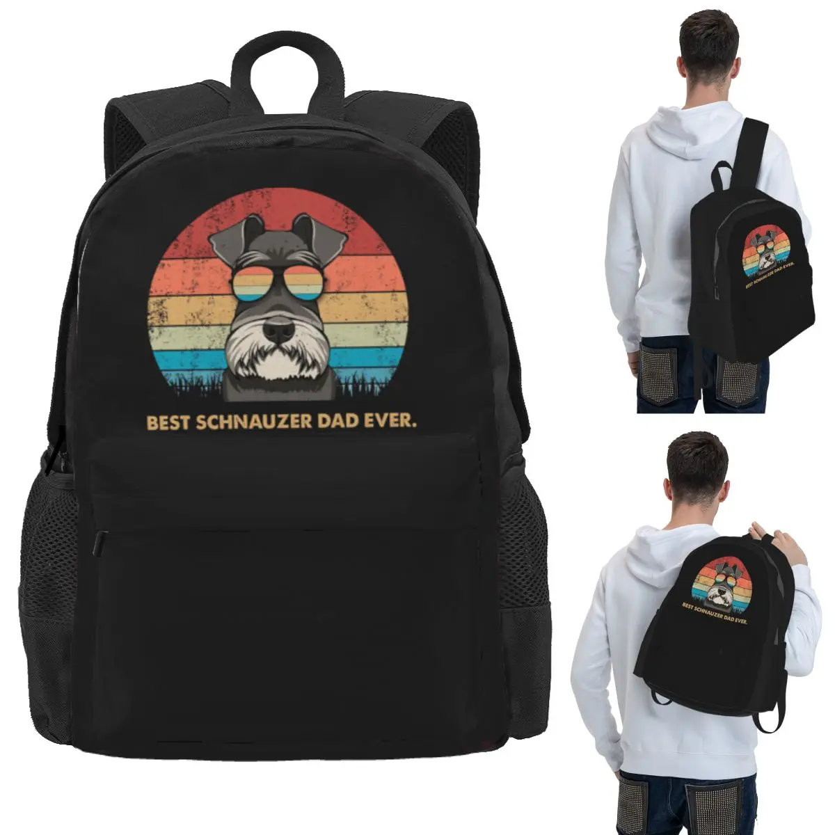 Best Schnauzer Dad Ever Student Backpack School Bag Hiking Travel Daypack for Boys Girls Bookbag Shoulder Bags
Best Schnauzer Dad Ever Student Backpack School Bag Hiking Travel Daypack for Boys Girls Bookbag Shoulder Bags