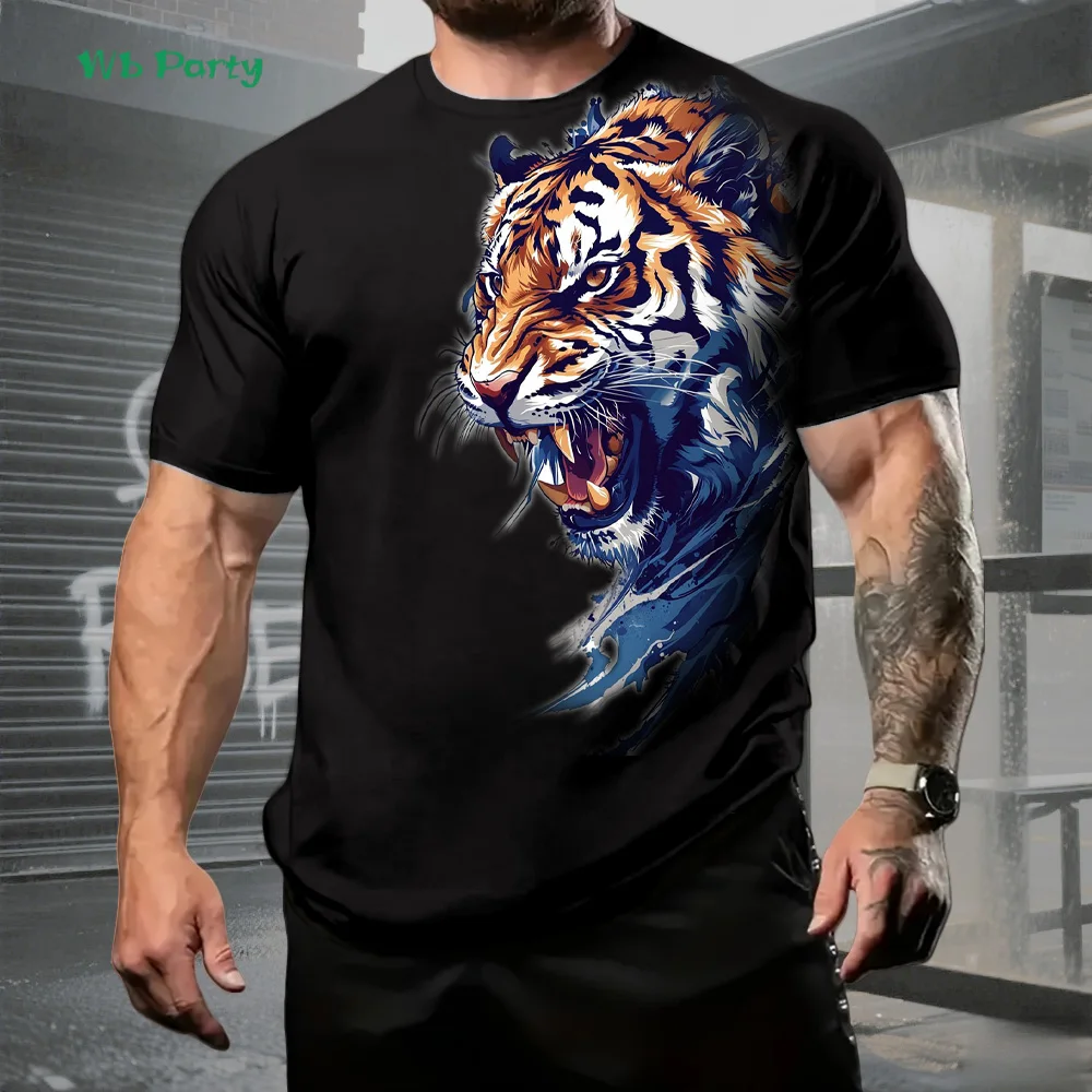 Tiger 3D Printed Men's T-Shirt Breathable Casual Men Short Sleeved Tee Street Animal Fashion Men's Top Versatile Men's Clothing
Tiger 3D Printed Men's T-Shirt Breathable Casual Men Short Sleeved Tee Street Animal Fashion Men's Top Versatile Men's Clothing