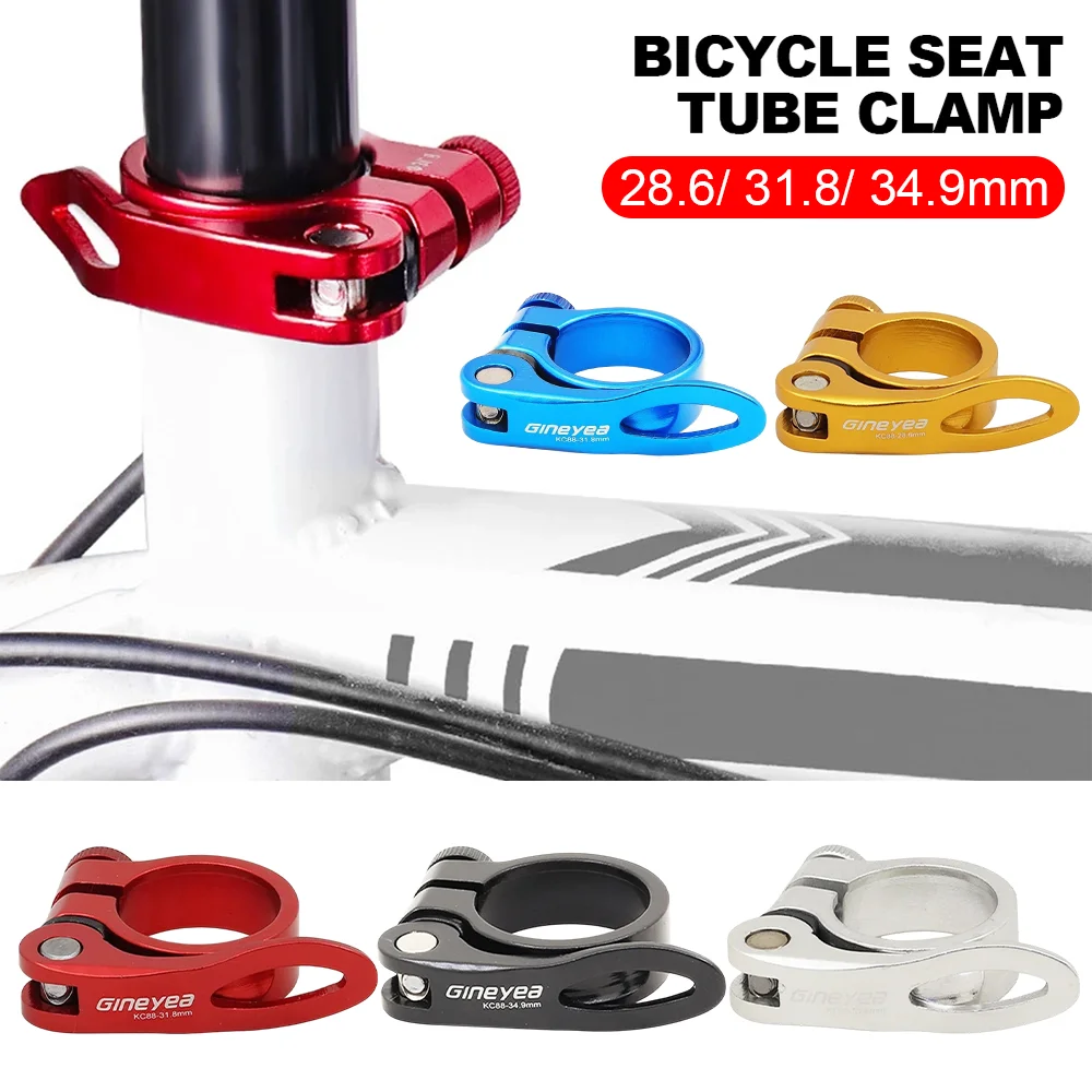Mountain Bike Saddle Seatpost Clamp Quick Release Aluminum Bicycle Clamp Ring for Road MTB Cycling Adjustable Seat Lock
Mountain Bike Saddle Seatpost Clamp Quick Release Aluminum Bicycle Clamp Ring for Road MTB Cycling Adjustable Seat Lock