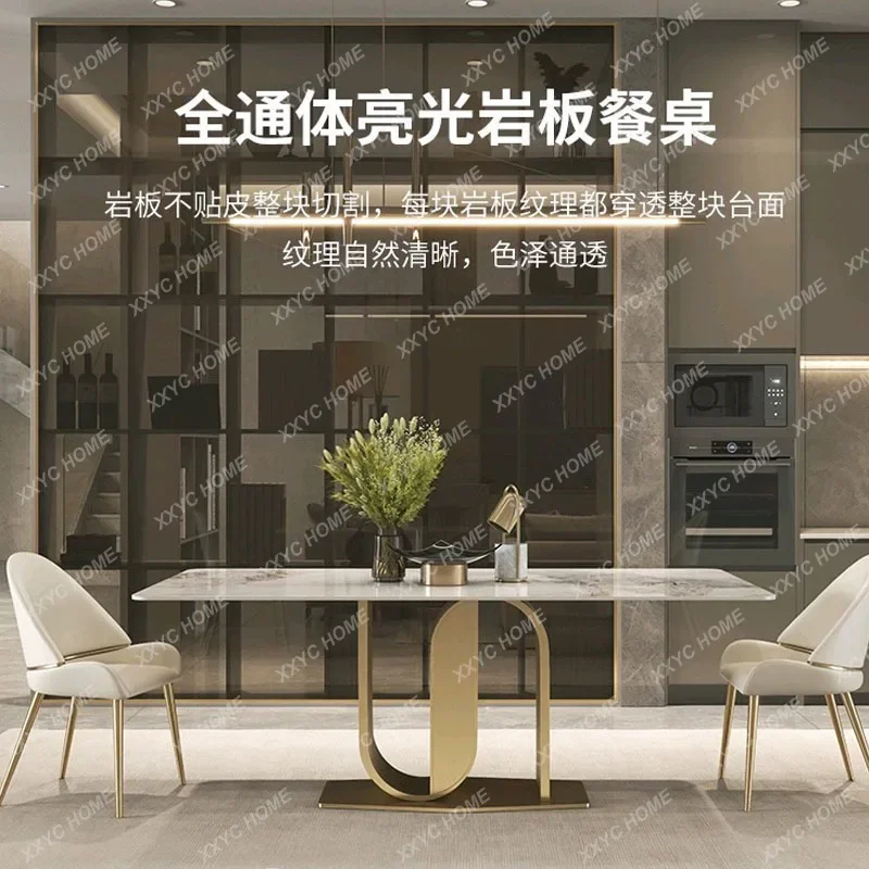 JBright rock slab dining table Light luxury Modern simple high-end restaurant Home dining table
JBright rock slab dining table Light luxury Modern simple high-end restaurant Home dining table