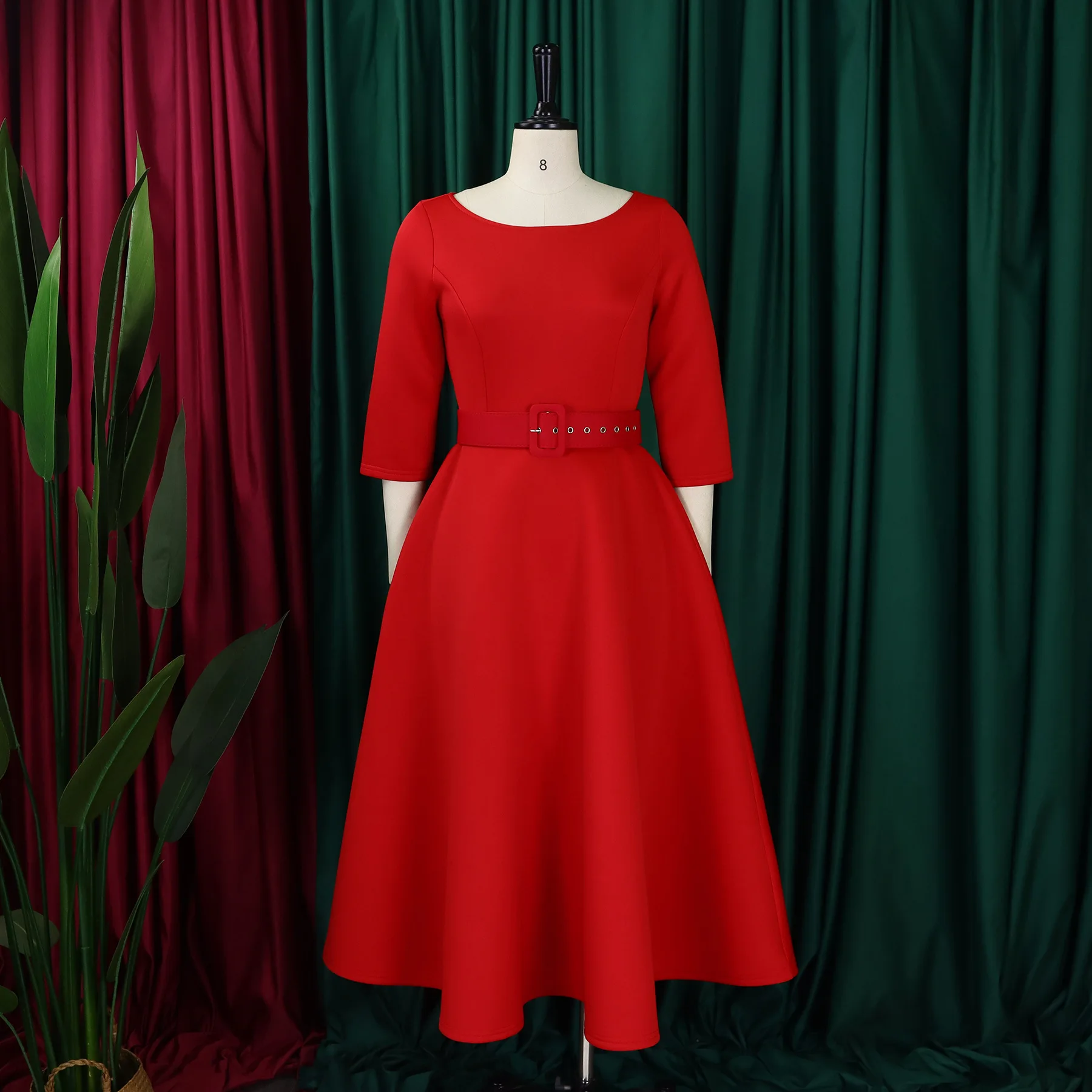 Customized Customized Women Spring Dress Ladies Casual Plus Size Slim Office Dress Retro Elegant O-Neck High Waist White 3/4 Sl
Customized Customized Women Spring Dress Ladies Casual Plus Size Slim Office Dress Retro Elegant O-Neck High Waist White 3/4 Sl