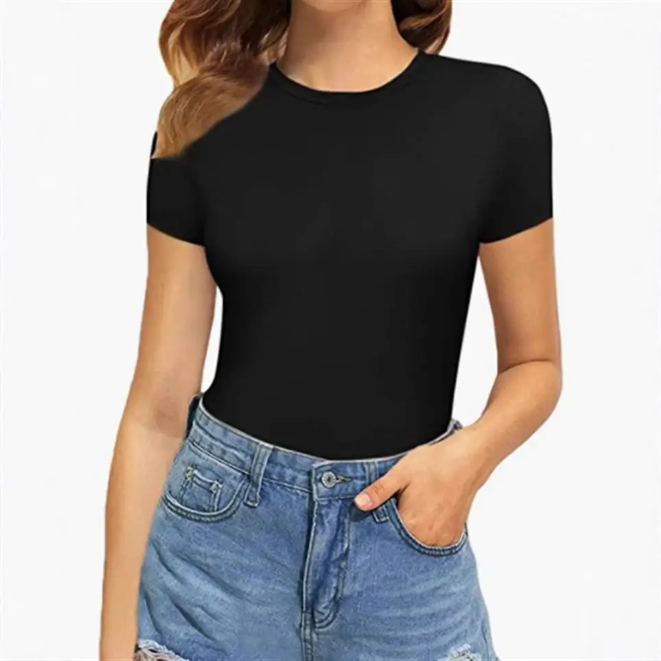 Slim Fit round Neck Short Sleeve Pure Color Versatile Swimsuit Women's Fashionable Commute Style mid Waist Long Pant
Slim Fit round Neck Short Sleeve Pure Color Versatile Swimsuit Women's Fashionable Commute Style mid Waist Long Pant