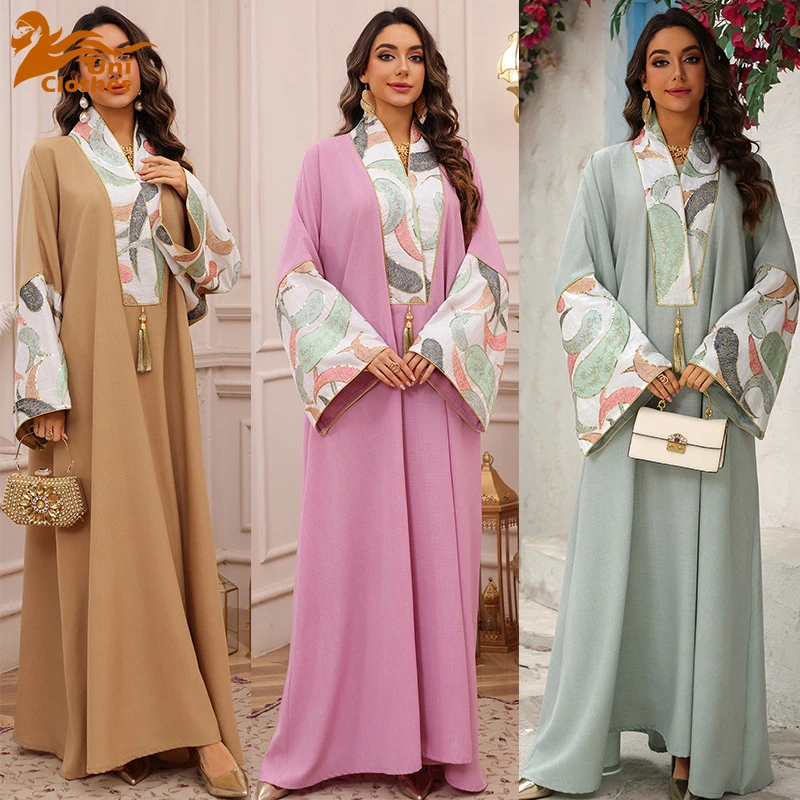 UNI 2025 Muslim Long Sleeve Abayas Dubai Luxury Sequin Embroidery Maxi Dress Ramadan Turkey Islam Women Party Evening Robe
UNI 2025 Muslim Long Sleeve Abayas Dubai Luxury Sequin Embroidery Maxi Dress Ramadan Turkey Islam Women Party Evening Robe