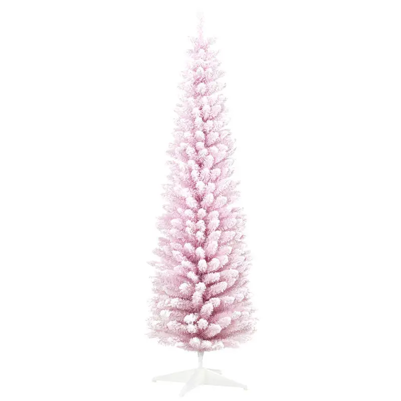 HOMCOM 7' Decorated Christmas Tree Snow Flocked Artificial Christmas Tree with Pencil Shape, Realistic Branches, Pink
HOMCOM 7' Decorated Christmas Tree Snow Flocked Artificial Christmas Tree with Pencil Shape, Realistic Branches, Pink