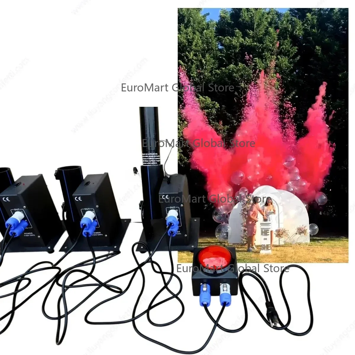 Stage Party Popper Spray Prop - Push Button Smoke Confetti Cannon for Gender Reveal & Shower
Stage Party Popper Spray Prop - Push Button Smoke Confetti Cannon for Gender Reveal & Shower