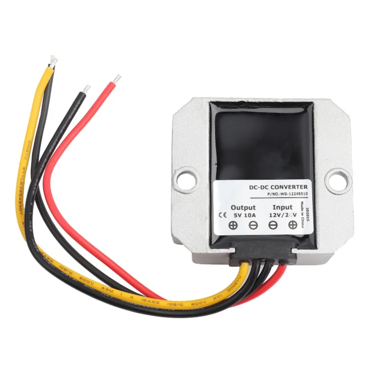 Преобразователь напряжения DC12V/24V в 5V 10A 50W, модуль регулятора напряжения, водонепроницаемый IP68
Преобразователь напряжения DC12V/24V в 5V 10A 50W, модуль регулятора напряжения, водонепроницаемый IP68