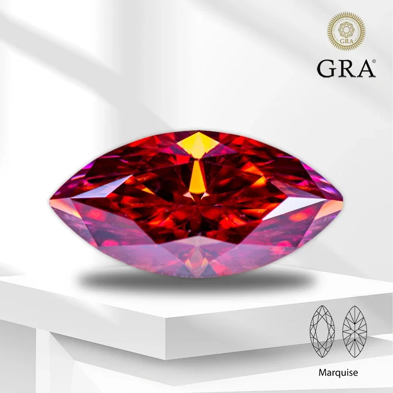 Moissanite Stone Watermelon Red Color Marquise Cut Charms Gemstone DIY Ring Necklace Earrings Main Materials with Certificate
Moissanite Stone Watermelon Red Color Marquise Cut Charms Gemstone DIY Ring Necklace Earrings Main Materials with Certificate