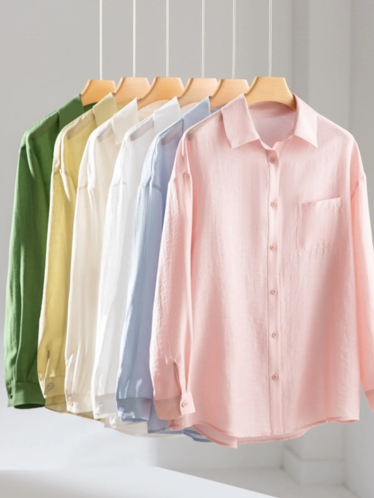 Spring Summer New Sle Comfortable Breathable Sun Protection Long Sve Ladies Air Conditioned Acetate Linen irt Pure Col...
Spring Summer New Sle Comfortable Breathable Sun Protection Long Sve Ladies Air Conditioned Acetate Linen irt Pure Col...