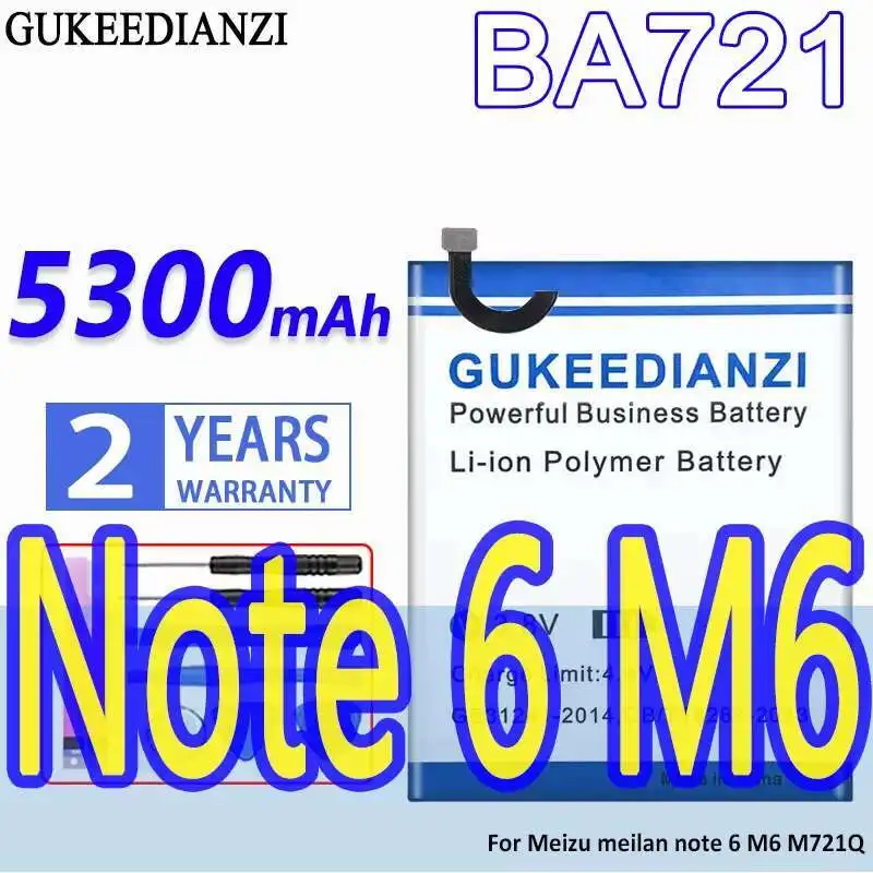 Для Meizu Meilan Note 6 M6 M721Q BA721 5300 мАч аккумулятор мобильного телефона Премиум замена
Для Meizu Meilan Note 6 M6 M721Q BA721 5300 мАч аккумулятор мобильного телефона Премиум замена
