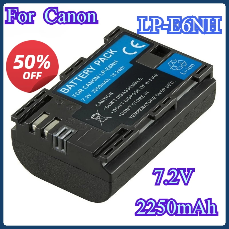 New LP-E6NH LPE6NH LP-E6 2250mAh Battery For Canon EOS R R5 R6 R7 5D Mark IV III 5DS R 6D Mark II 70D 7D Mark II 90D 80D Camera
New LP-E6NH LPE6NH LP-E6 2250mAh Battery For Canon EOS R R5 R6 R7 5D Mark IV III 5DS R 6D Mark II 70D 7D Mark II 90D 80D Camera