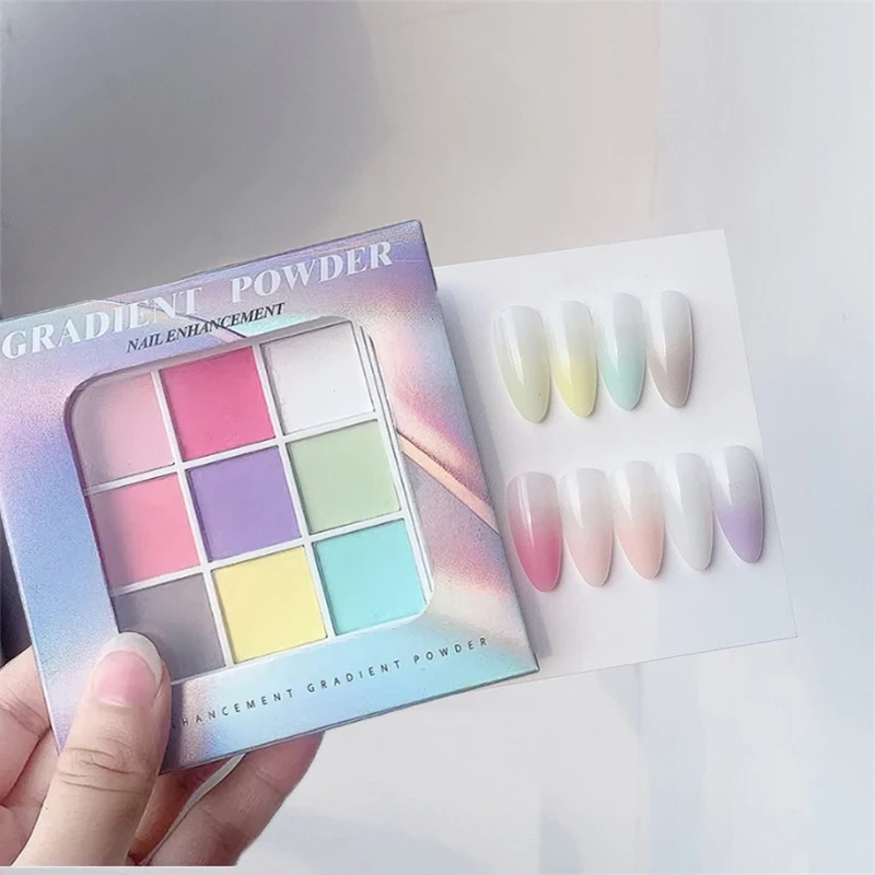 9 Colors Solid Pat Ombre Nail Glitter Powder Easy Gradient Painting Pat Pat For DIY French Nail Manicure Polish Deco Powder
9 Colors Solid Pat Ombre Nail Glitter Powder Easy Gradient Painting Pat Pat For DIY French Nail Manicure Polish Deco Powder
