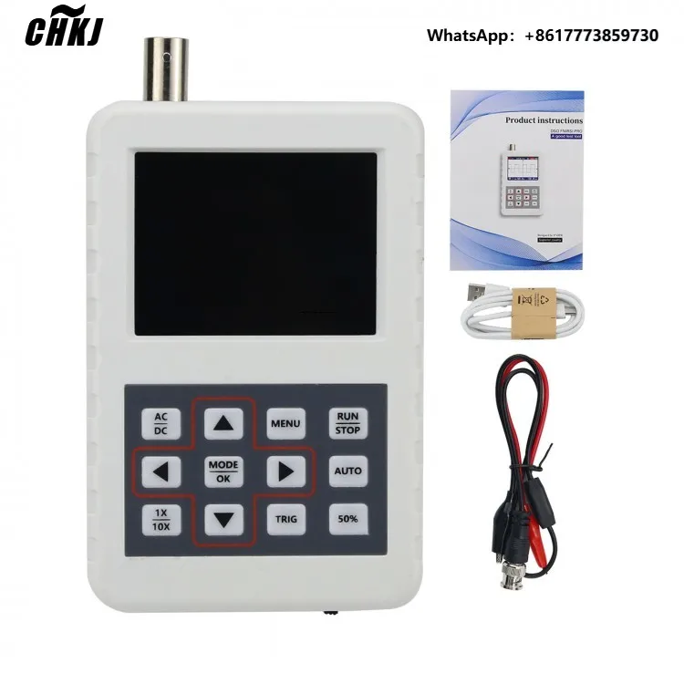CHKJ DSO PRO 2.4" LCD 5M Bandwidth 20MSps Sampling Rate Handheld Digital Oscilloscope
CHKJ DSO PRO 2.4" LCD 5M Bandwidth 20MSps Sampling Rate Handheld Digital Oscilloscope