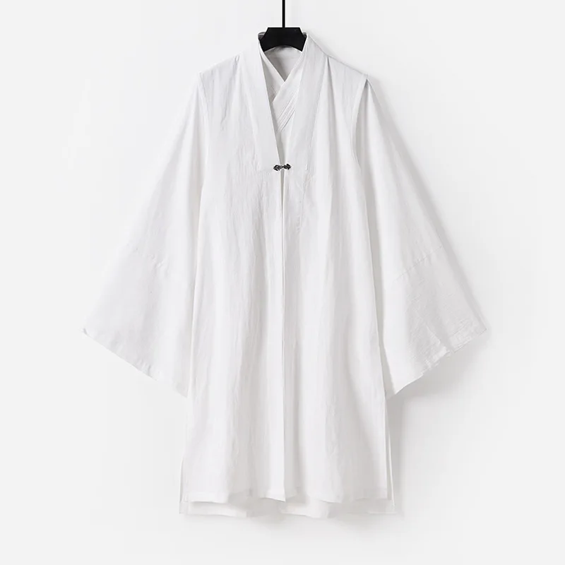 Chinese Daoist Long Robe Vest Set Retro Japanese Kimono Cardigan Yukata Haori Loose Casual Cotton Hanfu Tai Chi Clothes Big Size
Chinese Daoist Long Robe Vest Set Retro Japanese Kimono Cardigan Yukata Haori Loose Casual Cotton Hanfu Tai Chi Clothes Big Size