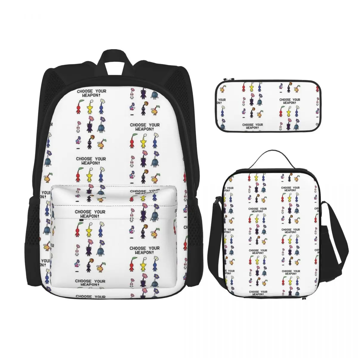 Pikmin Backpacks Boys Girls Bookbag Children School Bags Kids Rucksack Lunch Bag Pen Bag Three-Piece Set
Pikmin Backpacks Boys Girls Bookbag Children School Bags Kids Rucksack Lunch Bag Pen Bag Three-Piece Set