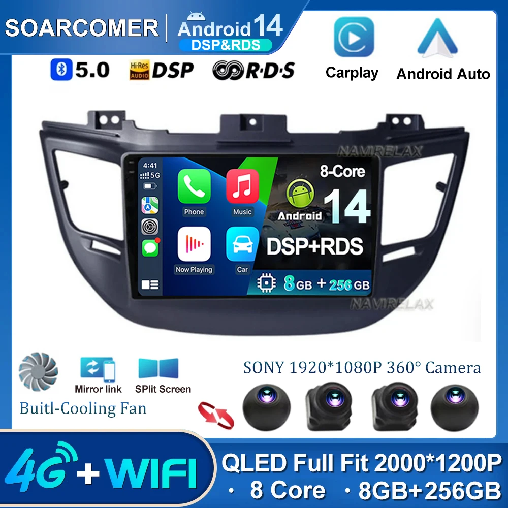 9" Android 14 Car Radio For Hyundai Tucson IX35 3 2015 2016 2017 2018 Head Unit DSP 2Din Multimedia Video Player Navigation GPS
9" Android 14 Car Radio For Hyundai Tucson IX35 3 2015 2016 2017 2018 Head Unit DSP 2Din Multimedia Video Player Navigation GPS