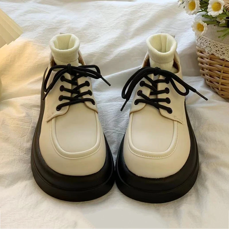 2023 Small Leather Shoes Autumn Winter New Classic Thick Sole Heel Lefu Versatile Lace-up Single Shoes Women's British Style
2023 Small Leather Shoes Autumn Winter New Classic Thick Sole Heel Lefu Versatile Lace-up Single Shoes Women's British Style