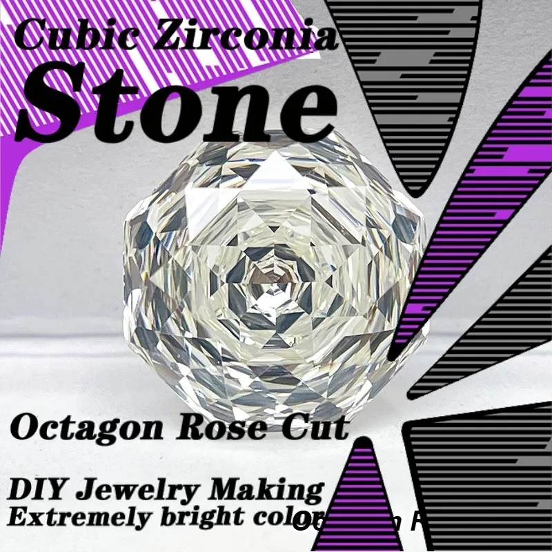 Top Quality Cubic Zirconia Stone Octagon Rose Cut G Color Loose Stones 6mm-8mm Used for DIY Charms Jewelry Making Main Materials
Top Quality Cubic Zirconia Stone Octagon Rose Cut G Color Loose Stones 6mm-8mm Used for DIY Charms Jewelry Making Main Materials