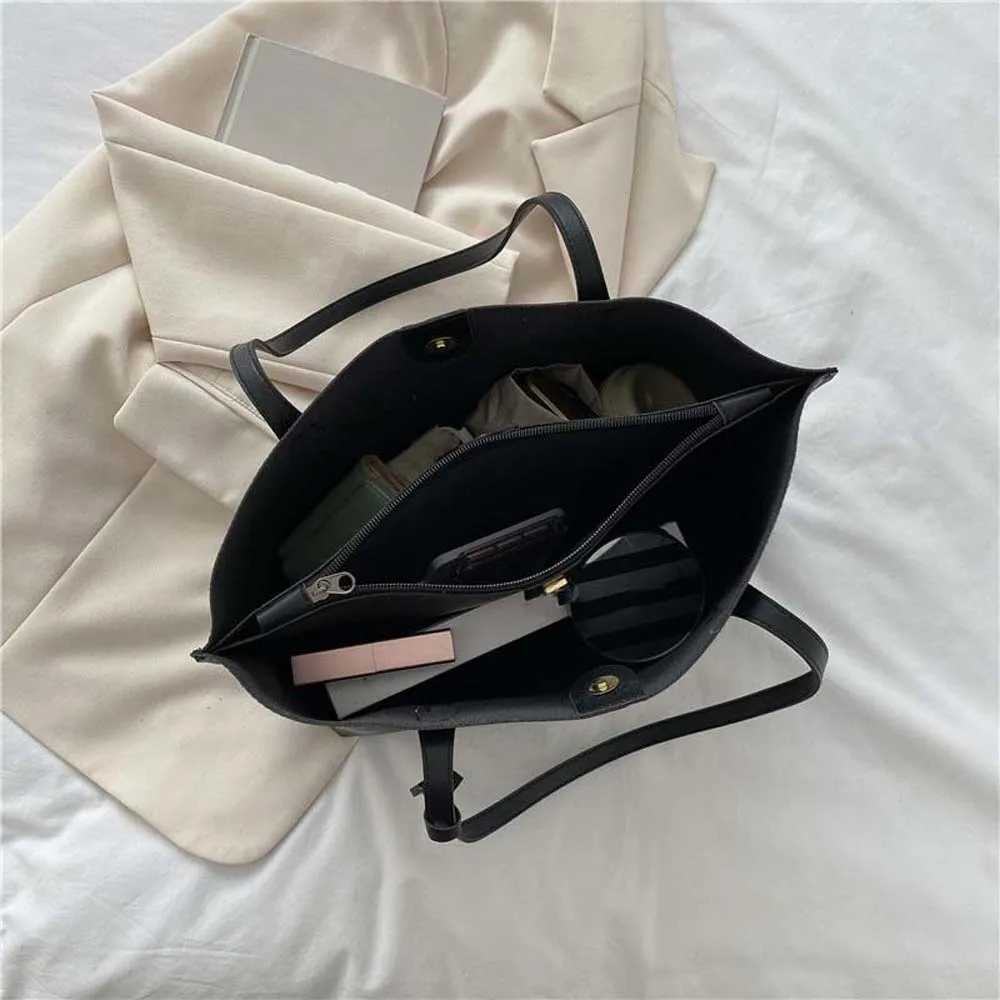 Top Handle Bag Spacious Leather Large Tote Magnetic Buckle Minimalist Shoulder Handbag Plain Durable Women Underarm Bag Worker
Top Handle Bag Spacious Leather Large Tote Magnetic Buckle Minimalist Shoulder Handbag Plain Durable Women Underarm Bag Worker