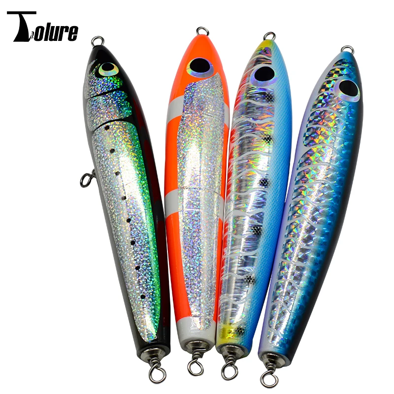 TOLU Wooden Pencil Fishing Lures 65-185gTopwater Floating Trolling Lure DeepSea Boat Fishing Artificial Trolling Bait Ocean
TOLU Wooden Pencil Fishing Lures 65-185gTopwater Floating Trolling Lure DeepSea Boat Fishing Artificial Trolling Bait Ocean