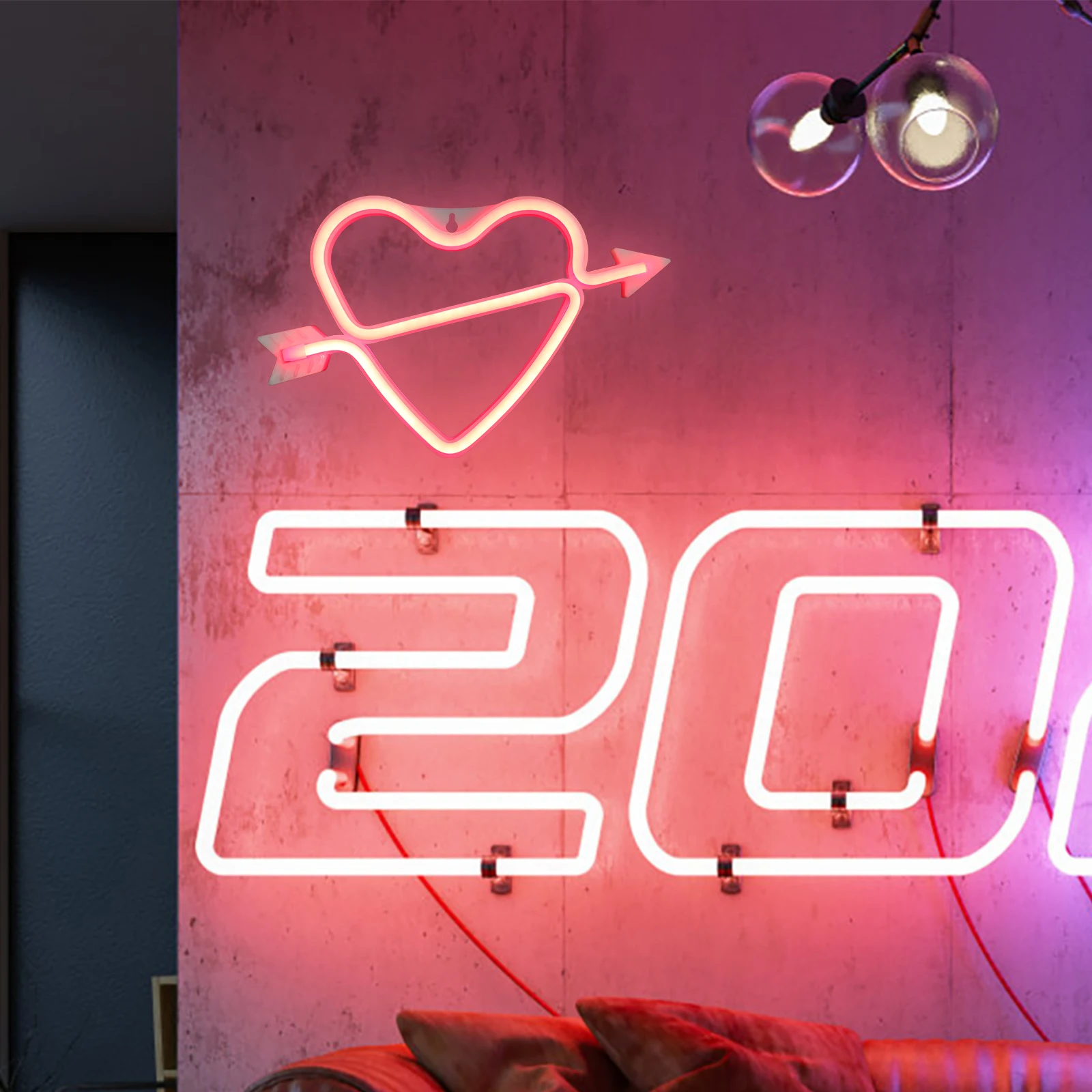 LED Neon Light Cupid Bow Heart Red Wall Decor Night Light for Home Office Party Festive Decorative Lamp USB Powered
LED Neon Light Cupid Bow Heart Red Wall Decor Night Light for Home Office Party Festive Decorative Lamp USB Powered
