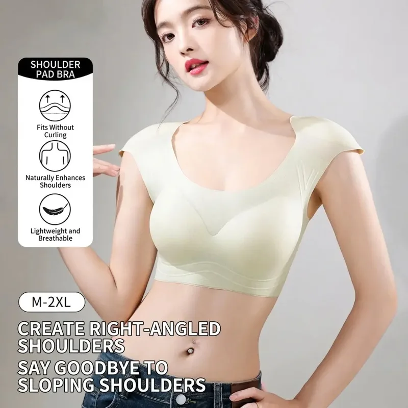 Women's Thin Perforated Breathable Shoulder Pad Bra Seamless Invisible Push Up Semi Fixed Cup Square Shoulder Corrector Bralette
Women's Thin Perforated Breathable Shoulder Pad Bra Seamless Invisible Push Up Semi Fixed Cup Square Shoulder Corrector Bralette