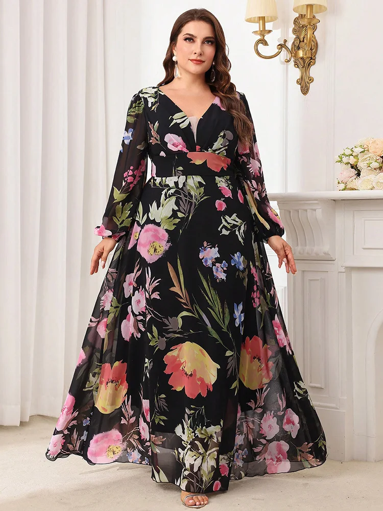 TOLEEN-Women's Floral Printed Maxi Dress, Long Sleeve, V-Neck, Casual, Elegant, Party, Holiday, Plus Size, Spring, Summer, 2024
TOLEEN-Women's Floral Printed Maxi Dress, Long Sleeve, V-Neck, Casual, Elegant, Party, Holiday, Plus Size, Spring, Summer, 2024