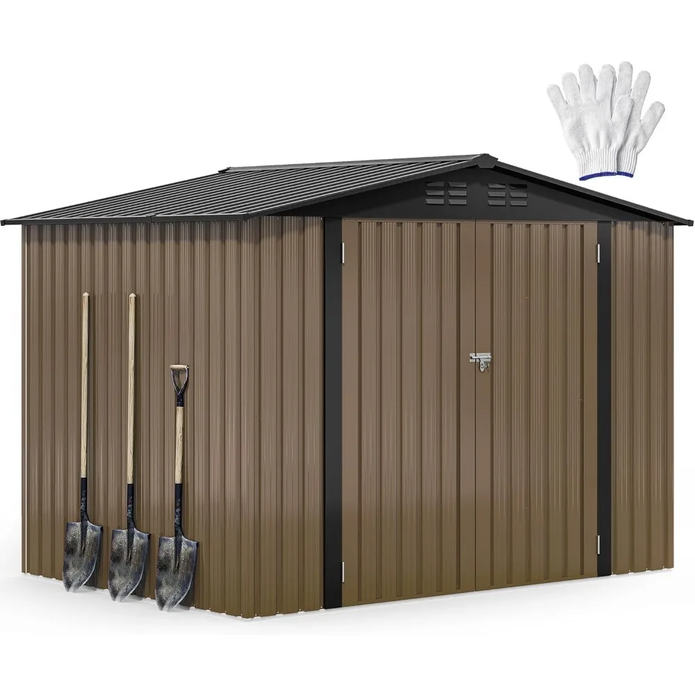 8'x6' Large Metal Outdoor Storage Shed, Heavy Duty Tool Storage Sheds for Backyard Patio Lawn - Ideal for Bicycles, Garden
8'x6' Large Metal Outdoor Storage Shed, Heavy Duty Tool Storage Sheds for Backyard Patio Lawn - Ideal for Bicycles, Garden