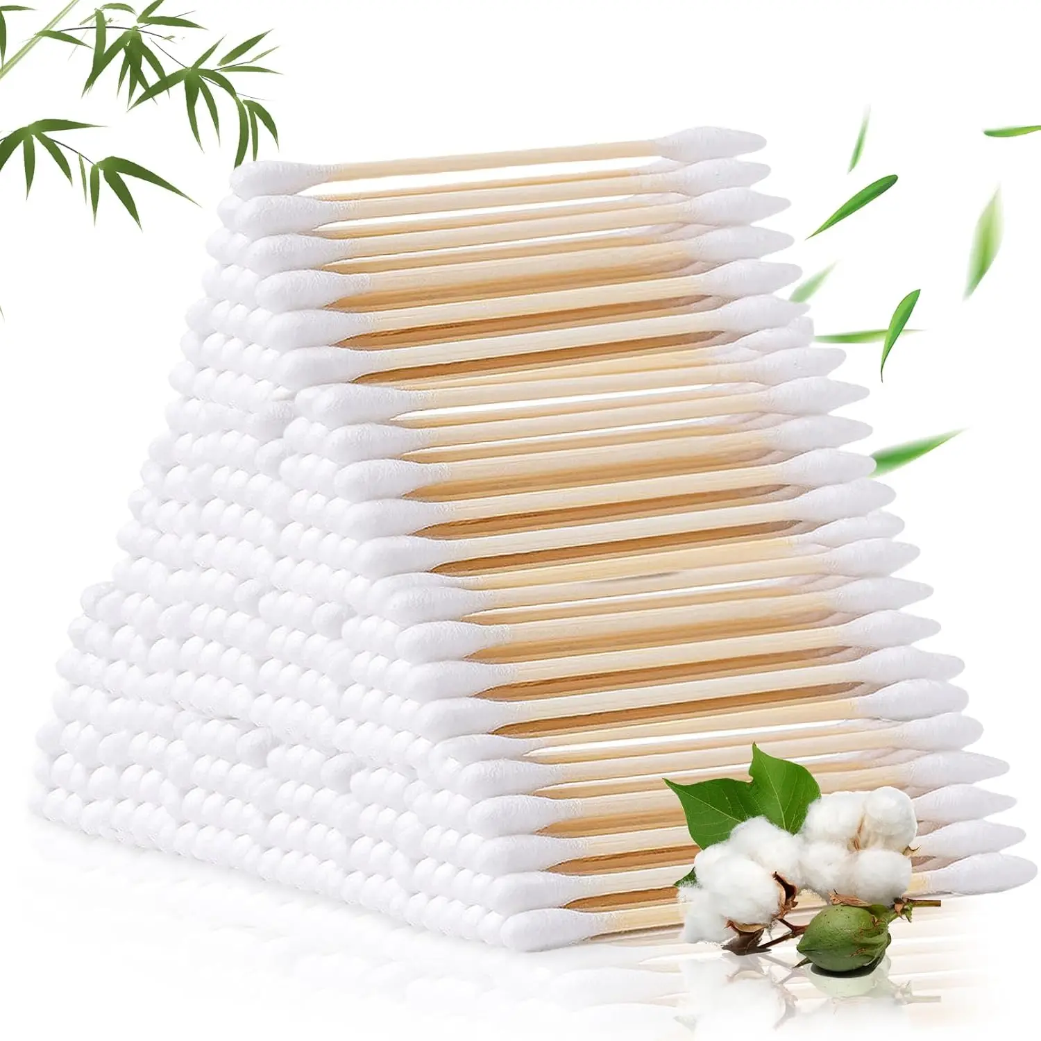 Bamboo Cotton Swabs 1000 Count, Double Tipped for Ear Cleaning, Makeup and Daily Use with Pointed and Round Heads
Bamboo Cotton Swabs 1000 Count, Double Tipped for Ear Cleaning, Makeup and Daily Use with Pointed and Round Heads