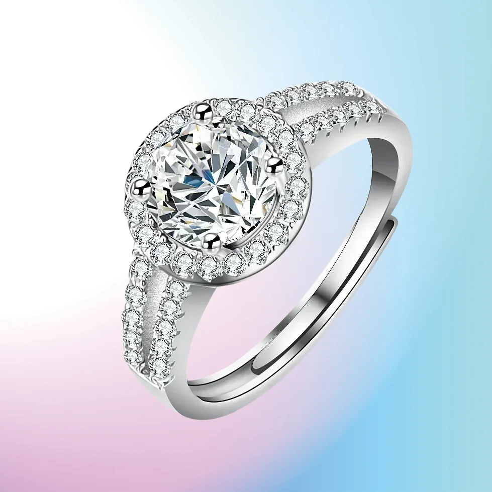 Gift White Gold Moissanite Diamond Ring V Round Wrap 25 Sterling Silver Rings for Women Diamond Set One Carat Ring Jewelry PT950
Gift White Gold Moissanite Diamond Ring V Round Wrap 25 Sterling Silver Rings for Women Diamond Set One Carat Ring Jewelry PT950