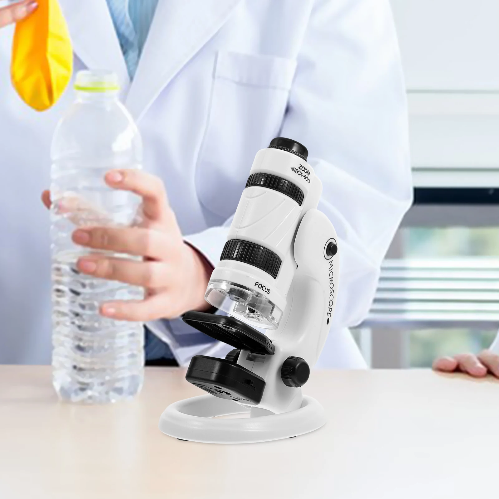 Microscope Toy Set Kids Portable High Definition 60x-180x Magnifier Biological Beginner School Supply Child Black White
Microscope Toy Set Kids Portable High Definition 60x-180x Magnifier Biological Beginner School Supply Child Black White
