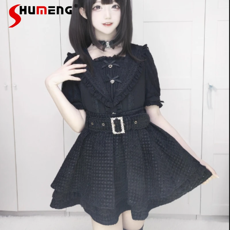 New Cute Lace Blusas Japanese Lolita Style Hot Girl Slim Fit Blouse Sailor Collar Short Sleeves Single-breasted Shirt For Women
New Cute Lace Blusas Japanese Lolita Style Hot Girl Slim Fit Blouse Sailor Collar Short Sleeves Single-breasted Shirt For Women